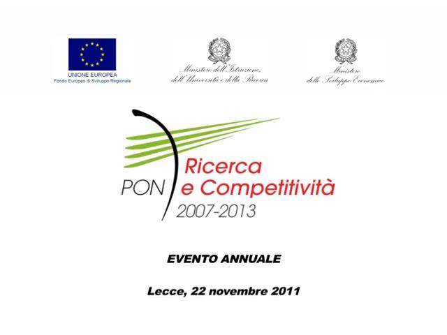 Videoservizio dell'Evento Annuale 2011 del PON "Ricerca e Competitività" 2007-2013